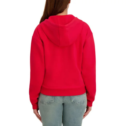 CONVERSE - Veste à Capuchon à Glissière pour Femme-Womens-Fll-Zip-Hoodie-Rouge-Red-1946137-1956623