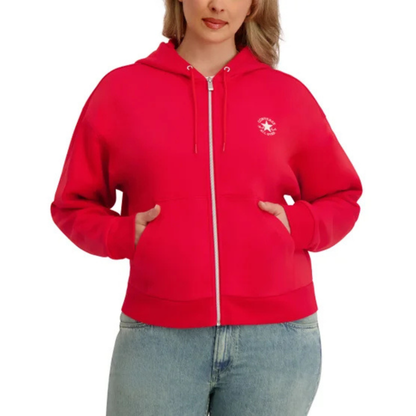 CONVERSE - Veste à Capuchon à Glissière pour Femme-Womens-Fll-Zip-Hoodie-Rouge-Red-1946137-1956623