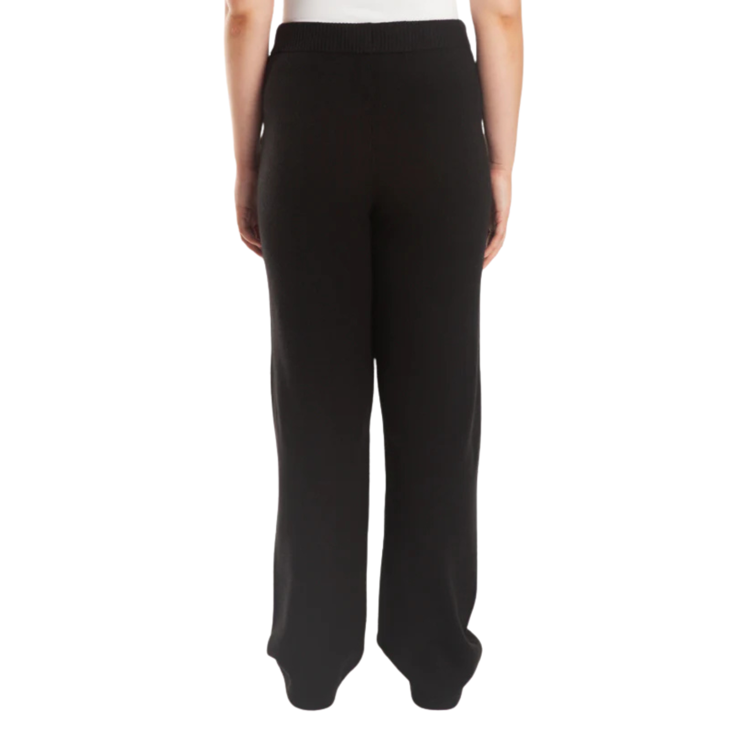 LAZYPANTS - Pantalon Jambe Droite en Tricot pour Femme-Womens-Straight-Leg-Knit-Pant-Noir-Black-1947713