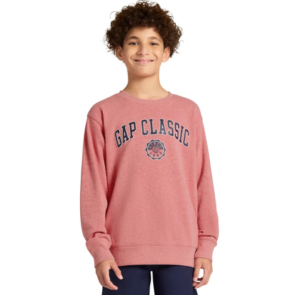 GAP KIDS - Chandail en Molleton Léger pour Garçon-Boys-Crewneck-Sweatshirt-Rouge-Red-4541616-1990291