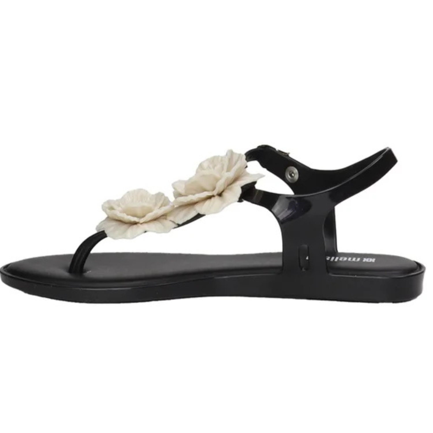 MELISSA - Sandales pour Femme-Womens-sandal-Fleur-Blanc-Noir-Flower-White-Black-1984148-2012418