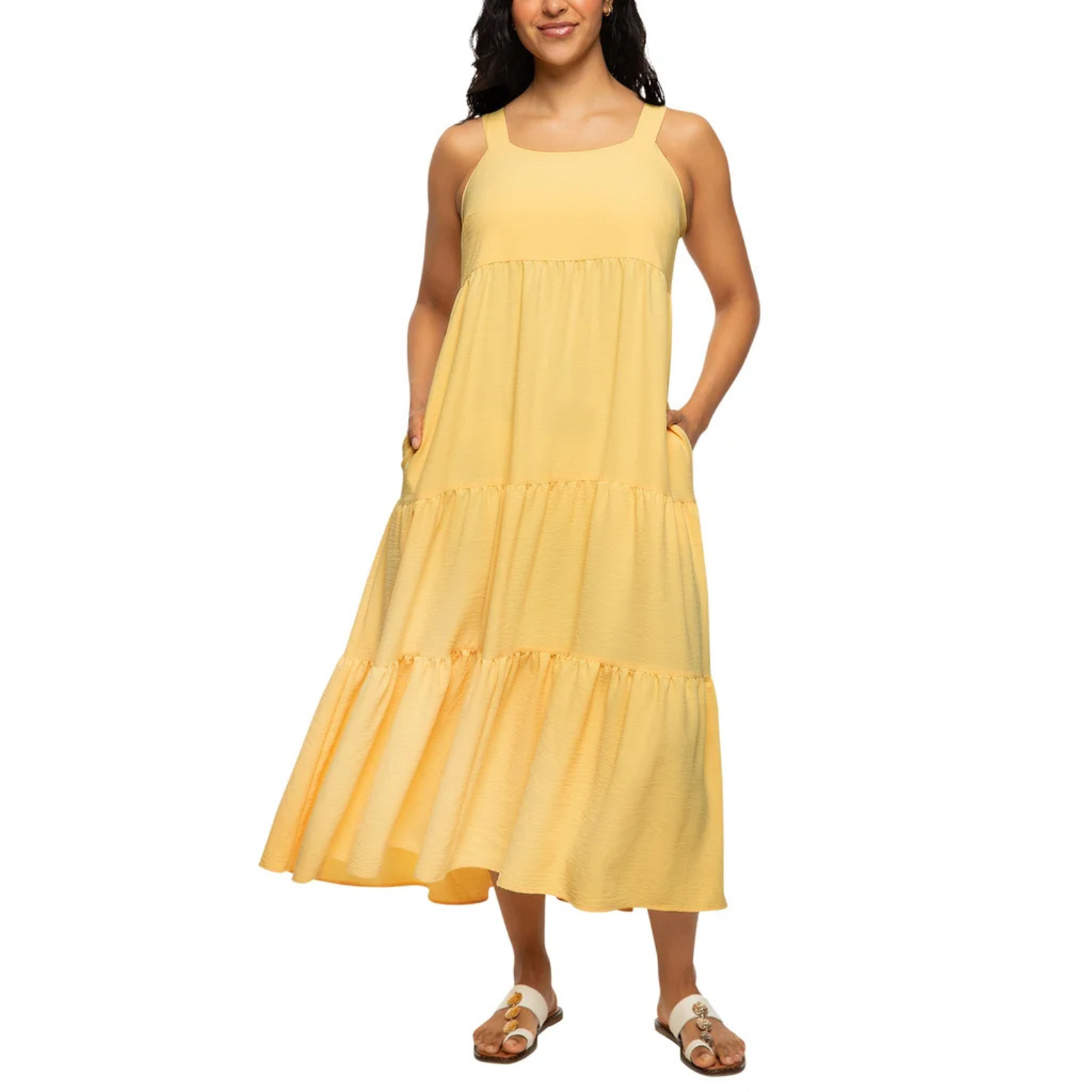 BLACK BOW - Robe Maxi pour Femme-Womens-Maxi-Dress-Jaune-Yellow-1988120-2004035