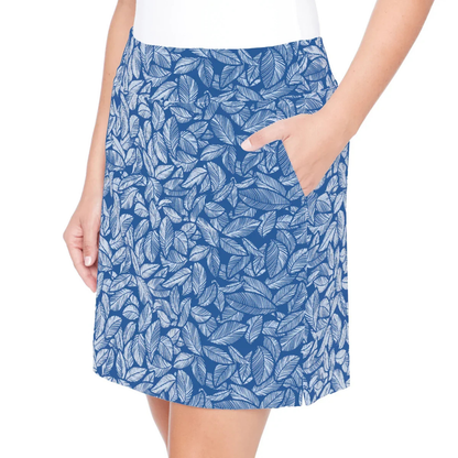 S.C. & CO. - Jupe-Culotte Enfilable avec Maintien du Ventre pour Femme-Pull-on-Skort-with-tummy-control-Bleu-Blue-1875591