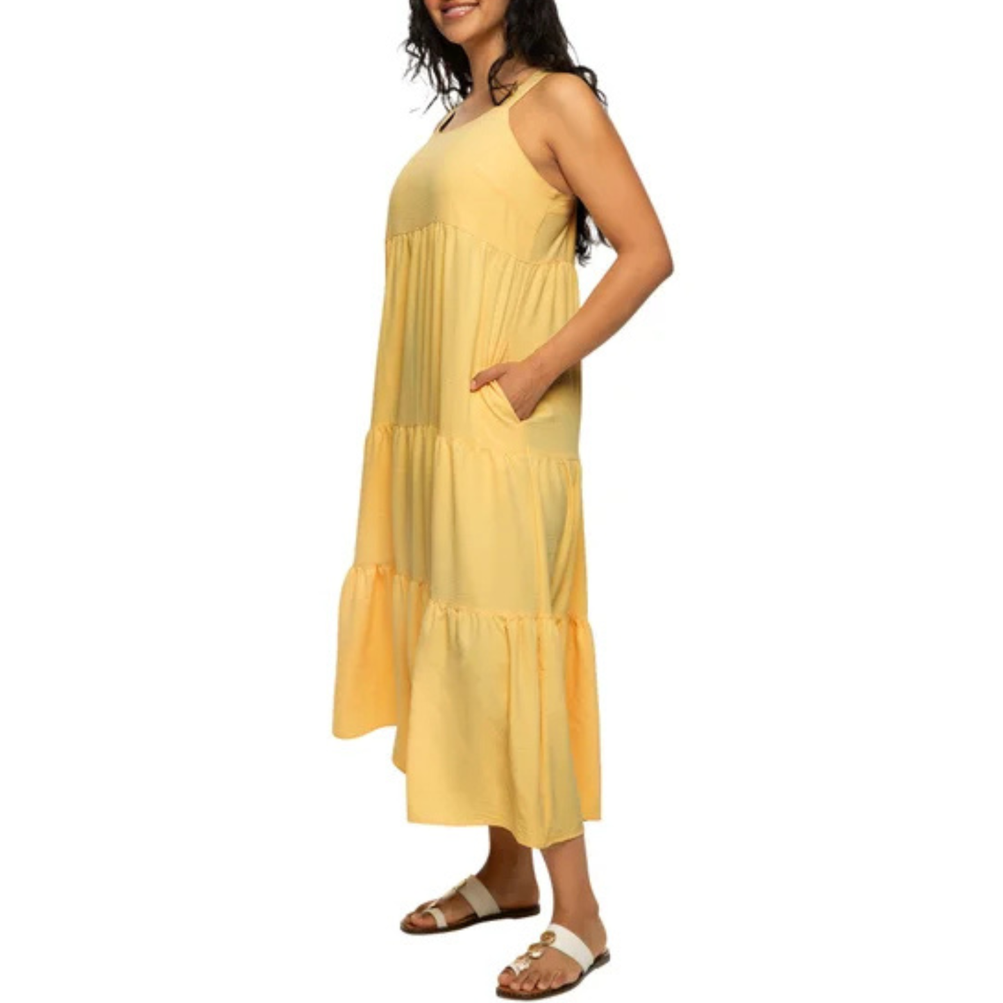 BLACK BOW - Robe Maxi pour Femme-Womens-Maxi-Dress-Jaune-Yellow-1988120-2004035
