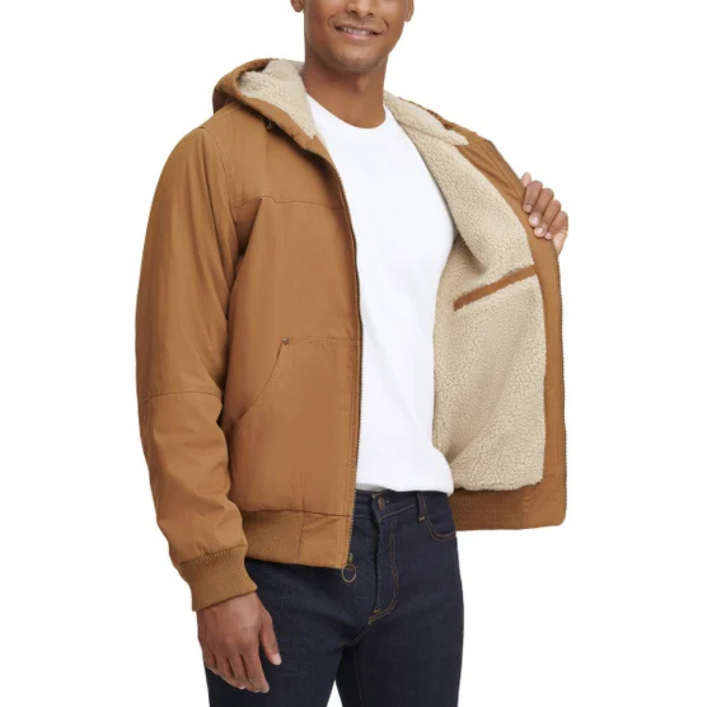 G.H. BASS & CO. - Manteau en Toile et Sherpa pour Homme-Mens-Canva-And-Sherpa-Jacket-1563304-Beige