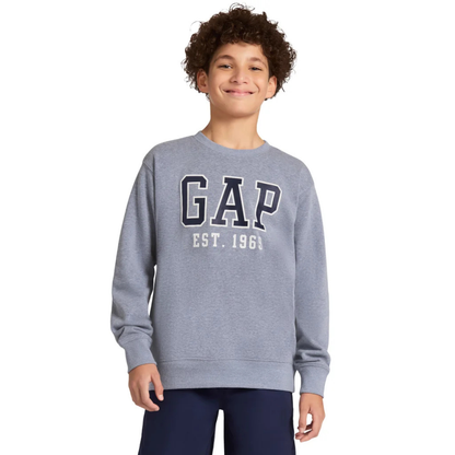 GAP KIDS - Chandail en Molleton Léger pour Garçon-Boys-Crewneck-Sweatshirt-Bleu-Blue-4541616-1990292