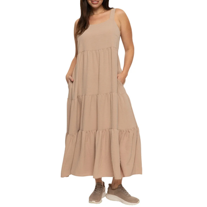 BLACK BOW - Robe Maxi pour Femme-Womens-Maxi-Dress-Beige-1988120-2004036
