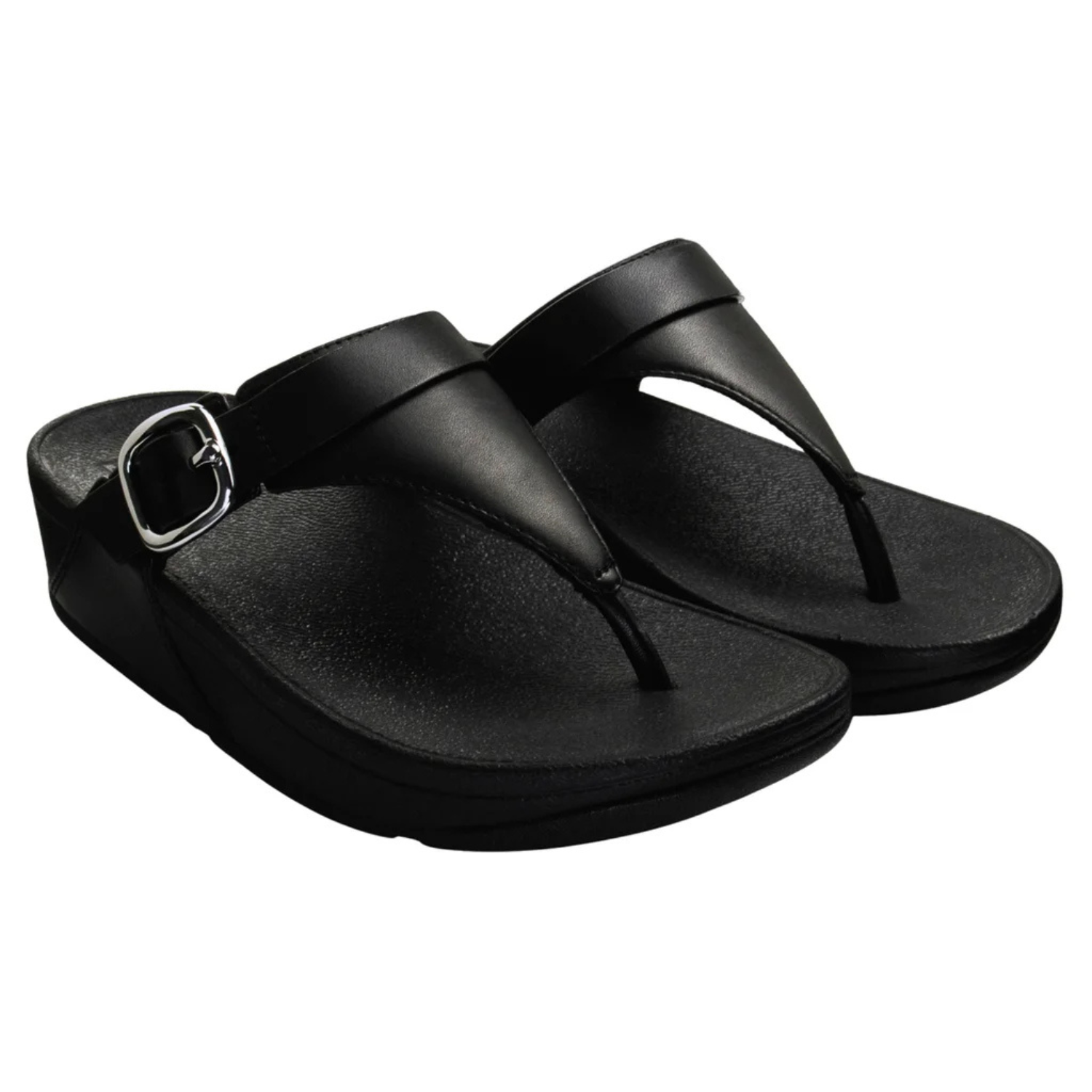 FITFLOP - Sandales Ajustables en Cuir Lulu pour Femme-Womens-Lulu-Ajustable-Leather-Toe-Post-Sandals-Noir-Black-2065381-2065375