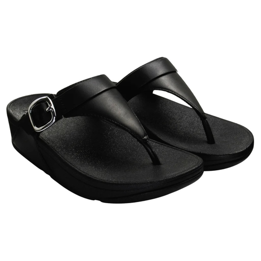 FITFLOP - Sandales Ajustables en Cuir Lulu pour Femme-Womens-Lulu-Ajustable-Leather-Toe-Post-Sandals-Noir-Black-2065381-2065375