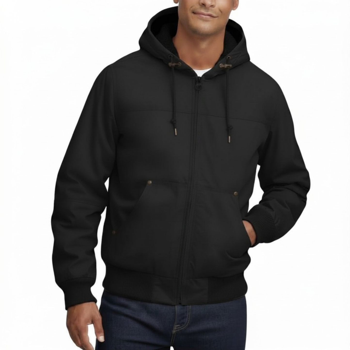 G.H. BASS & CO. - Manteau en Toile et Sherpa pour Homme-Mens-Canva-And-Sherpa-Jacket-1563304-Noir-Black