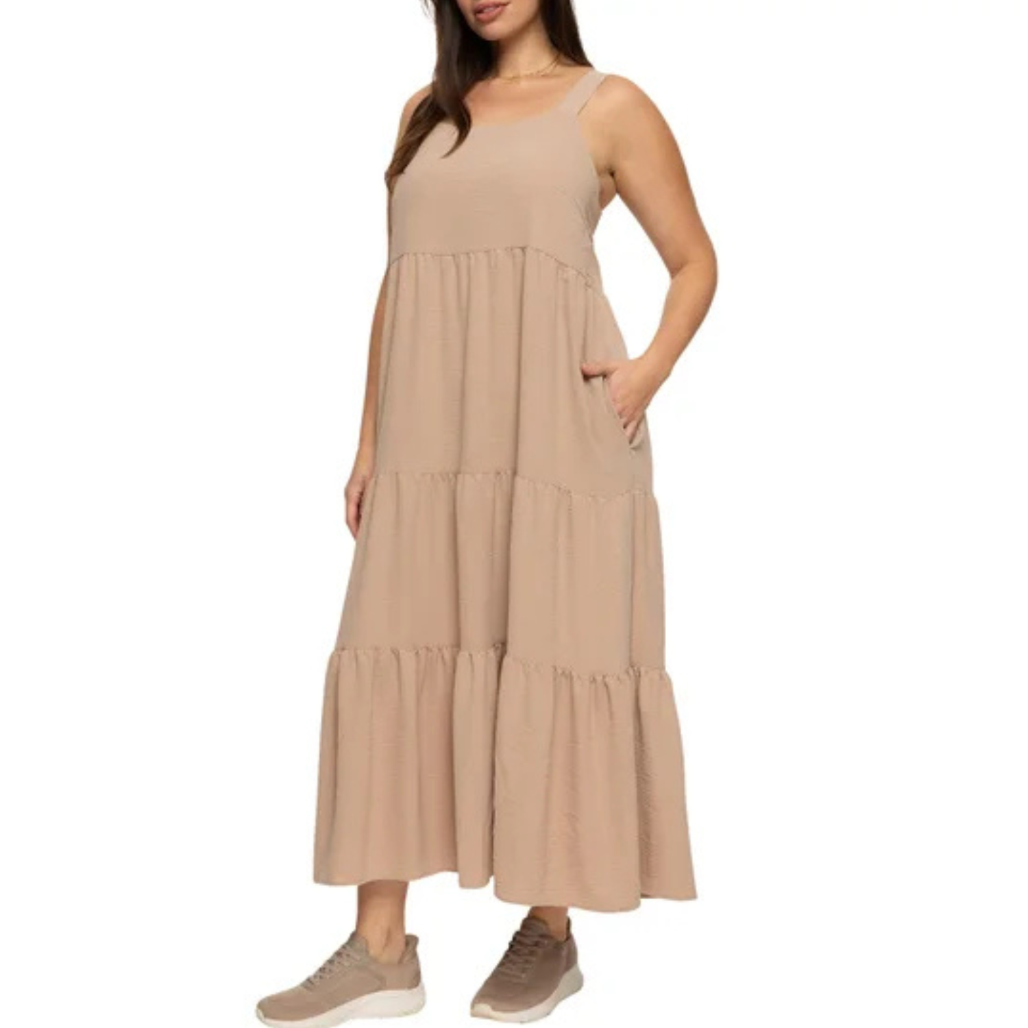 BLACK BOW - Robe Maxi pour Femme-Womens-Maxi-Dress-Beige-1988120-2004036