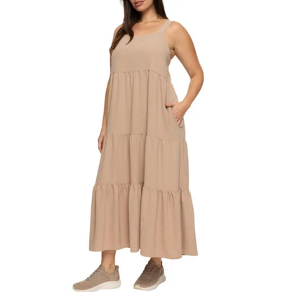 BLACK BOW - Robe Maxi pour Femme-Womens-Maxi-Dress-Beige-1988120-2004036