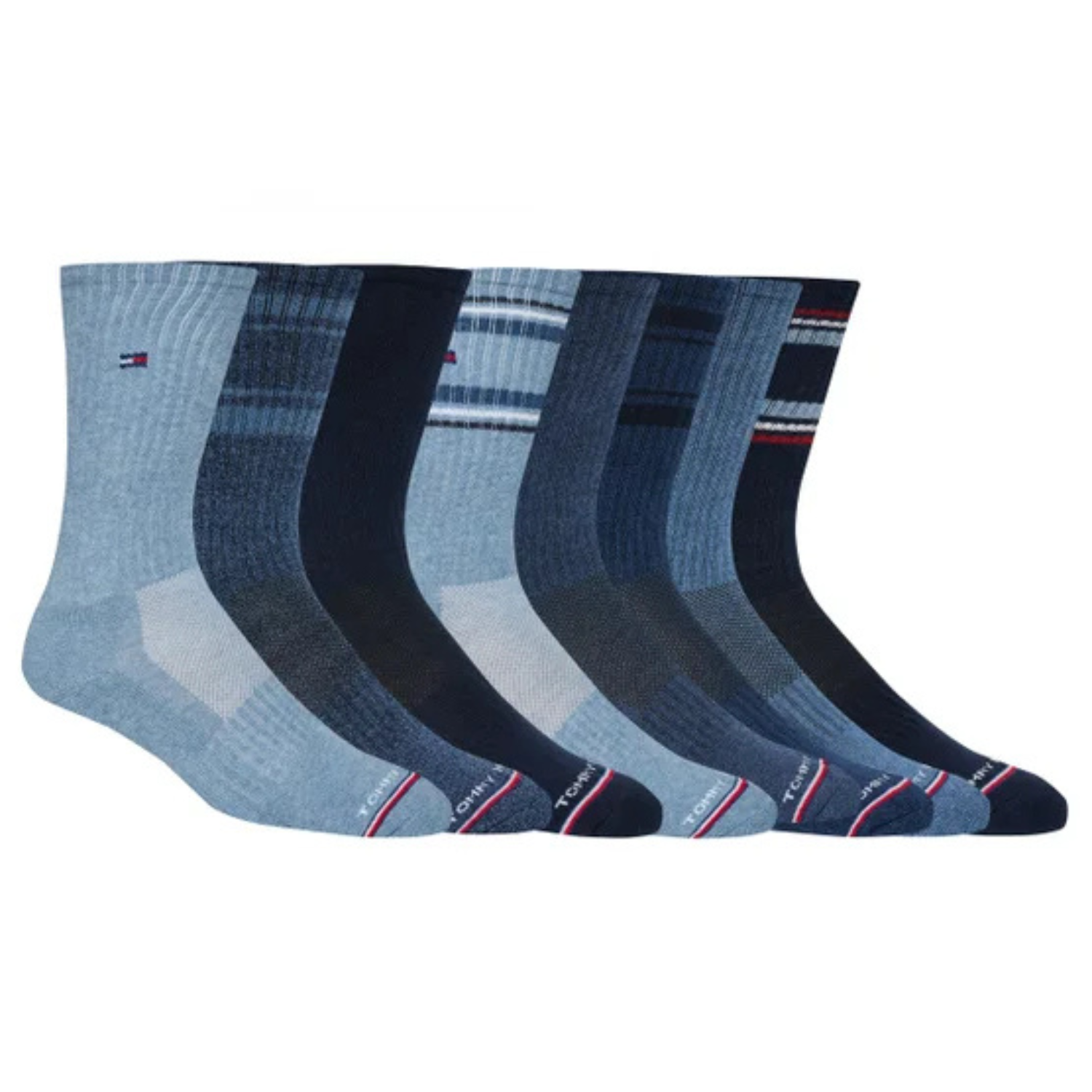 TOMMY HILFIGER - Paquet de 8 Paires de Chaussettes pour Homme-Mens-Sock-8-Pair-Bleu-Blue-9911230-1926959