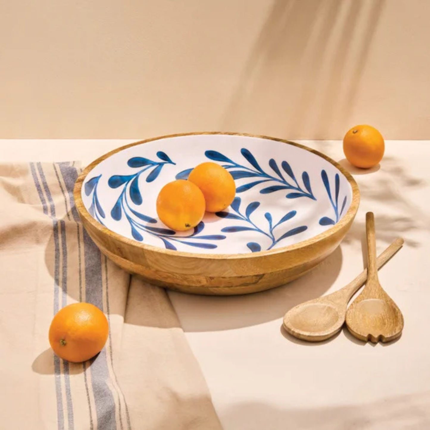 MAISON NEUVE - Ensemble Bol et Ustensiles de Service Tula en Bois de Manguier-Mango-wood-Serving-Bowl-And-Serving-Utensils-set-3-piece-1979442