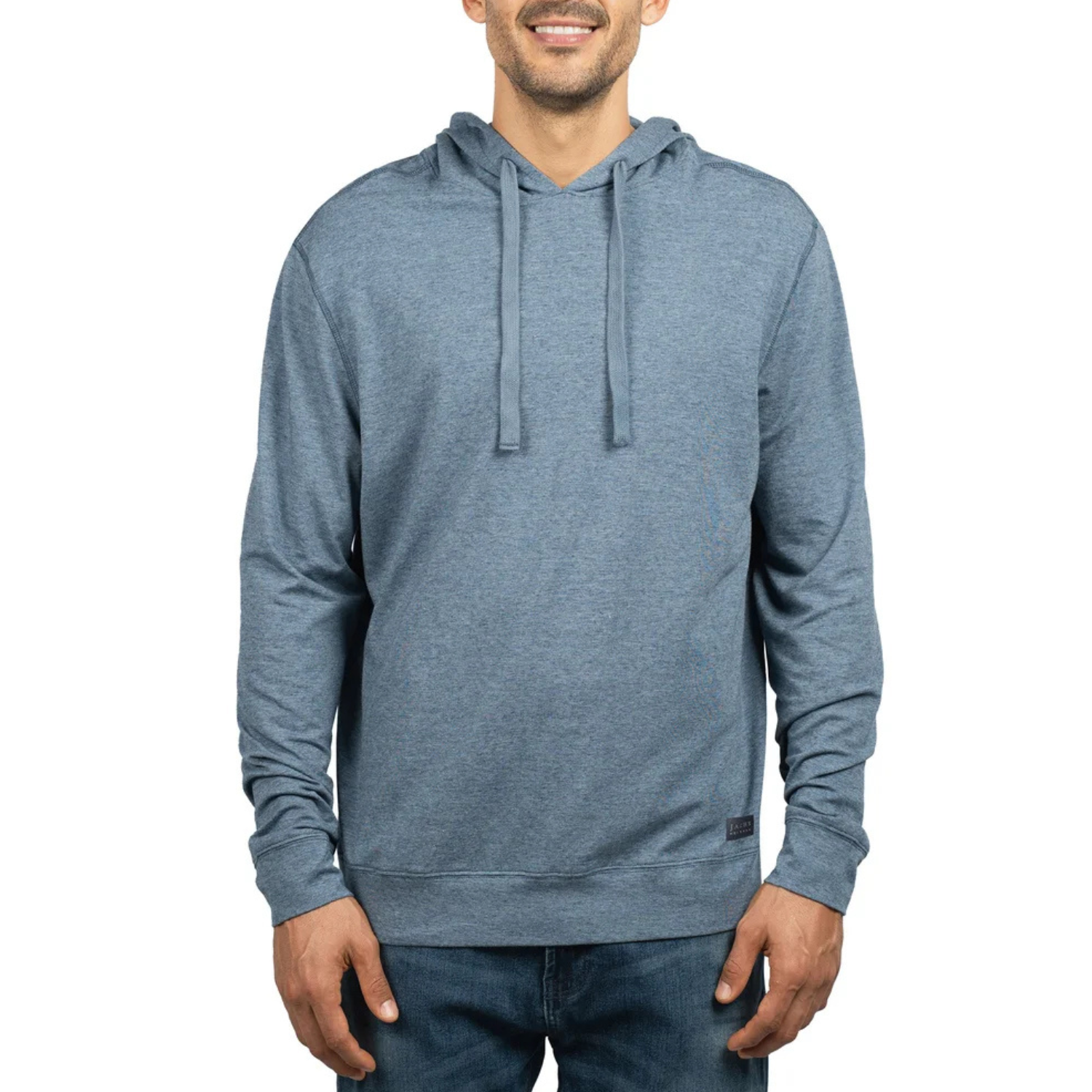 JACHS NEW YORK - Chandail Léger à Capuchon pour Homme-Mens-Lightweight-Pullover-Hoodie-Bleu-Blue-1976654-1995253