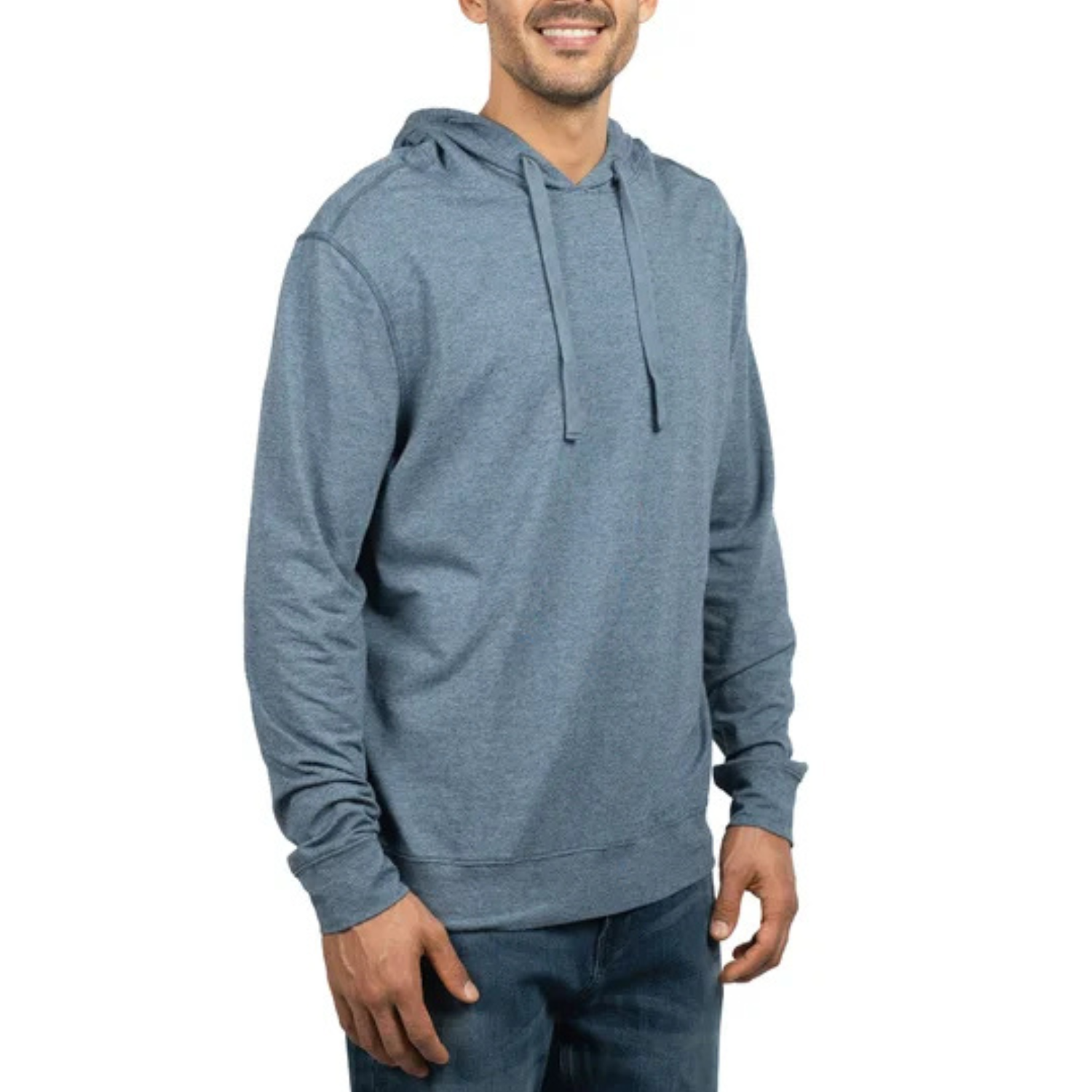 JACHS NEW YORK - Chandail Léger à Capuchon pour Homme-Mens-Lightweight-Pullover-Hoodie-Bleu-Blue-1976654-1995253