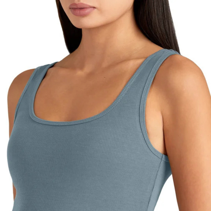 FRANK AND OAK - Paquet de 2 Robes Camisoles Côtelées-Womens-2-pack-rib-tank-dress-Vert-bleu-gris-green-blue-green-1993817-2005223