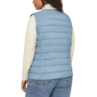 MONDETTA - Veste Sans Col pour Femme-Womens-Collarless-Vest-Bleu-Blue-1085500-1964491