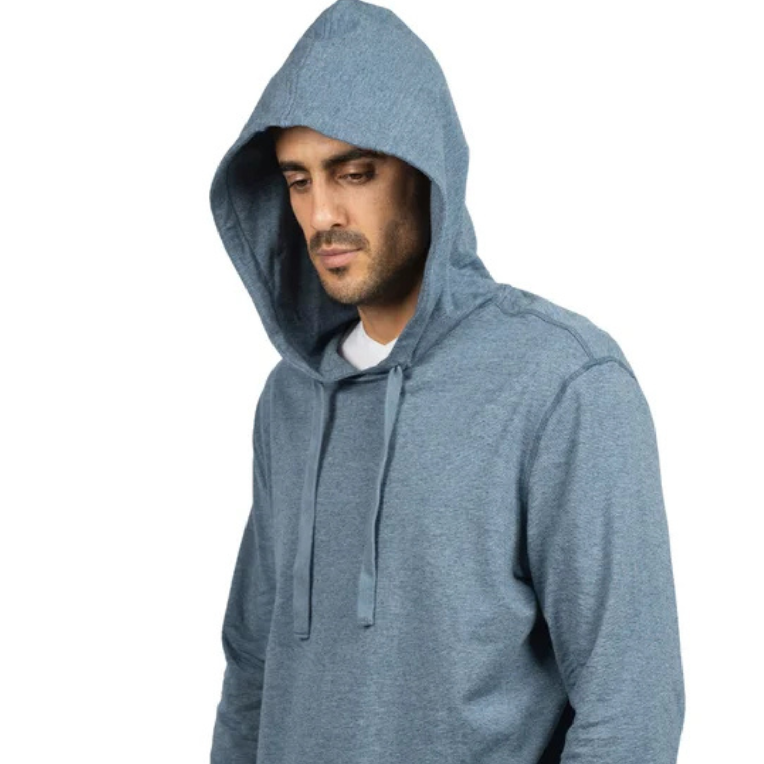 JACHS NEW YORK - Chandail Léger à Capuchon pour Homme-Mens-Lightweight-Pullover-Hoodie-Bleu-Blue-1976654-1995253