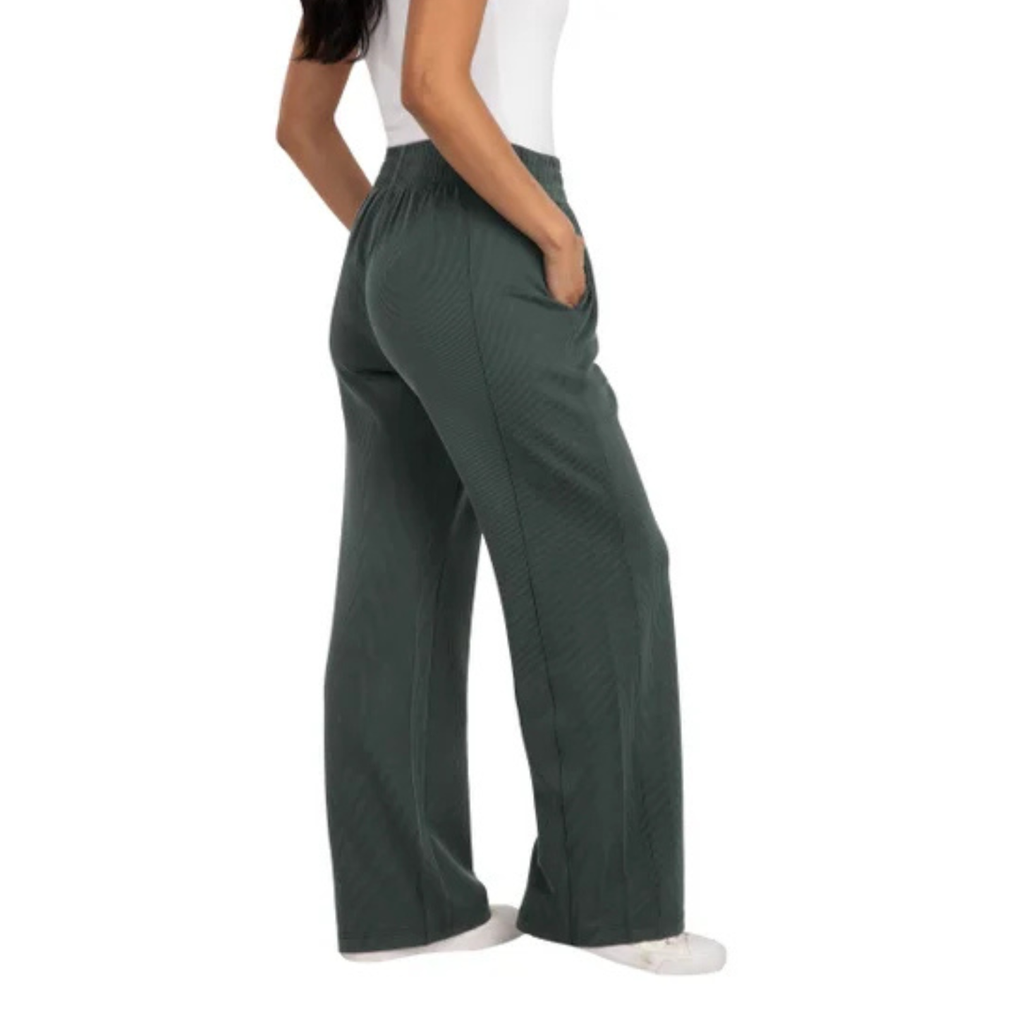 SPYDER - Pantalon Côtelé à Jambes Larges pour Femme-Womens-ribbed-wide-leg-pant-vert-green-1908470-1920863