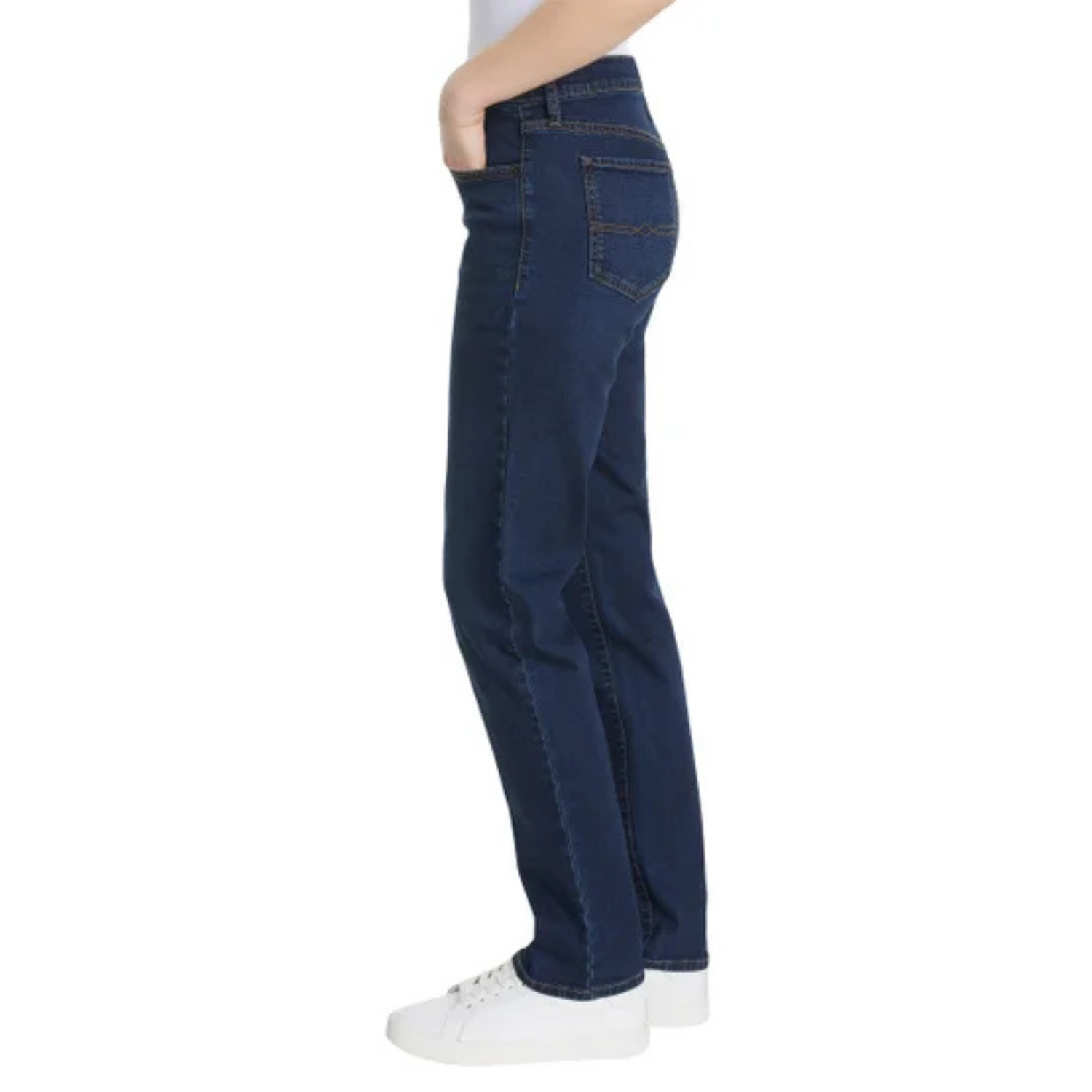 LUCKY BRAND - Jeans Droit à Taille Mi-Haute pour Femme-Womens-Mid-Rise-Straight-Leg-Bleu-Blue-1896278-1903905