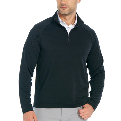 GREG NORMAN - Chandail à Glissière 1/4 pour Homme-Mens-1/4-Zip-Sweater-Noir-Black-1864568
