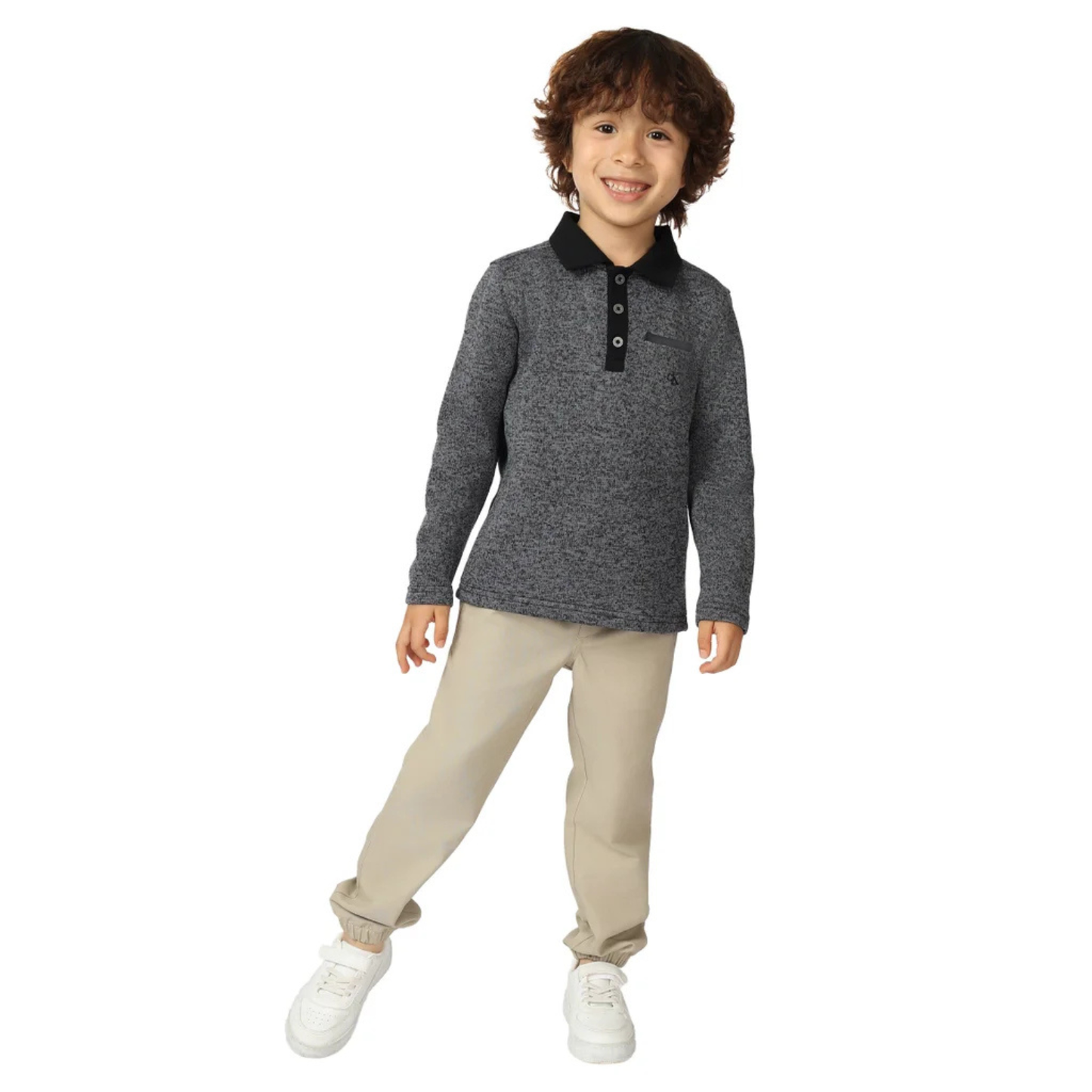 CALVIN KLEIN -  Ensemble 2 Pièces pour Garçon-Boys-2-Piece-Set-Gris-Beige-Grey-1882121