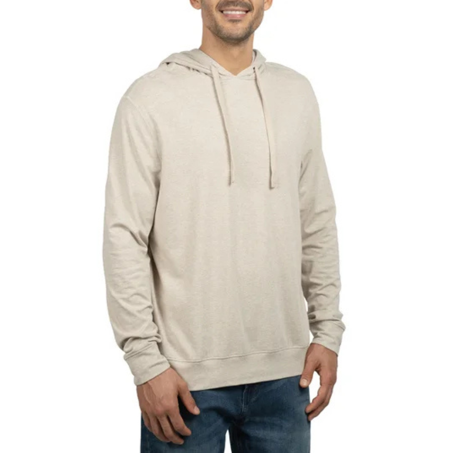 JACHS NEW YORK - Chandail Léger à Capuchon pour Homme-Mens-Lightweight-Pullover-Hoodie-Beige-1976654-1995254