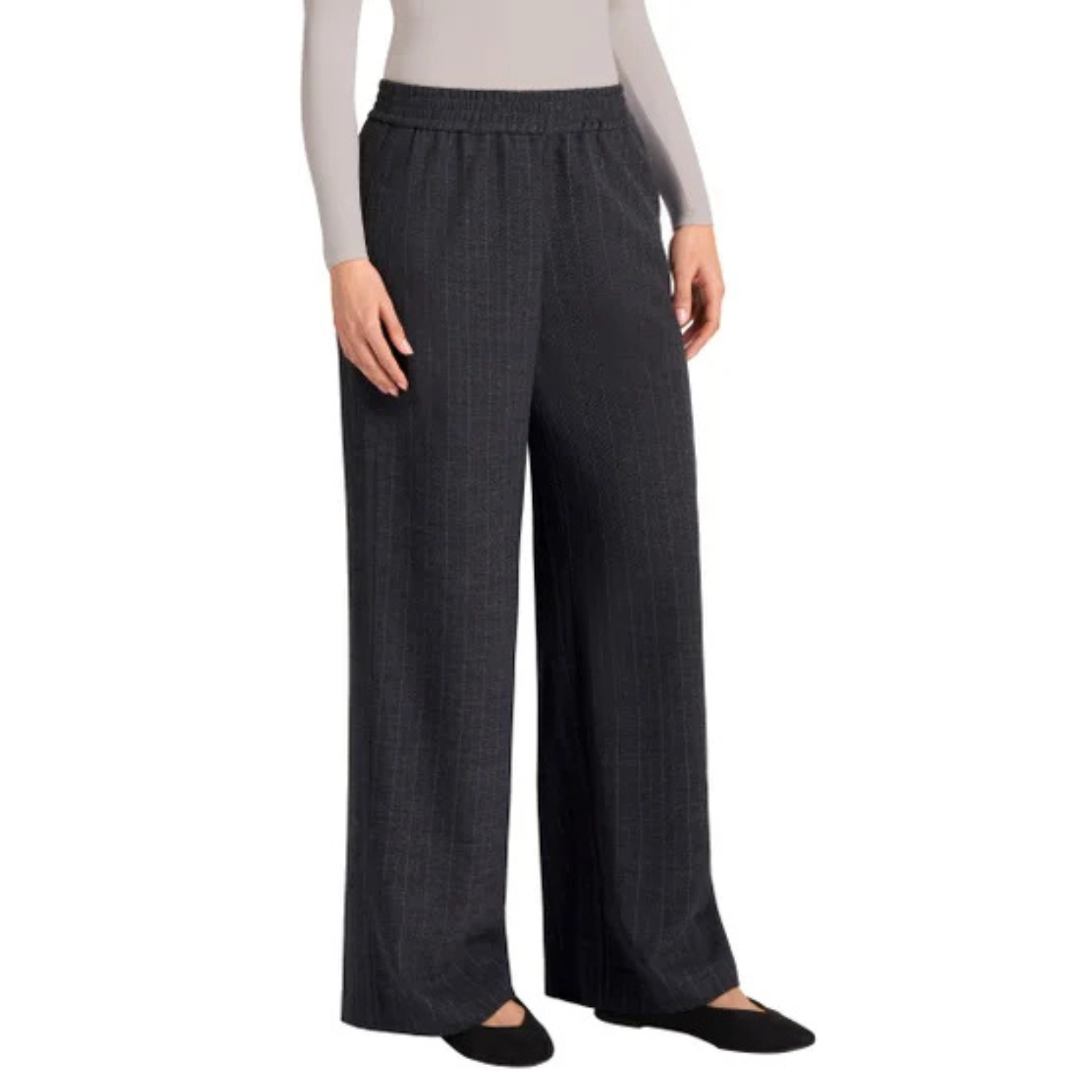 MATTY M - Pantalon Ample pour Femme-Womens-Wide-Leg-Pant-Gris-Grey-1939700