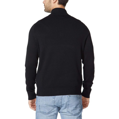 NAUTICA - Chandail à Fermeture à Glissière un Quart pour Homme-Mens-1/4-Zip-sweater-noir-Black-1915431