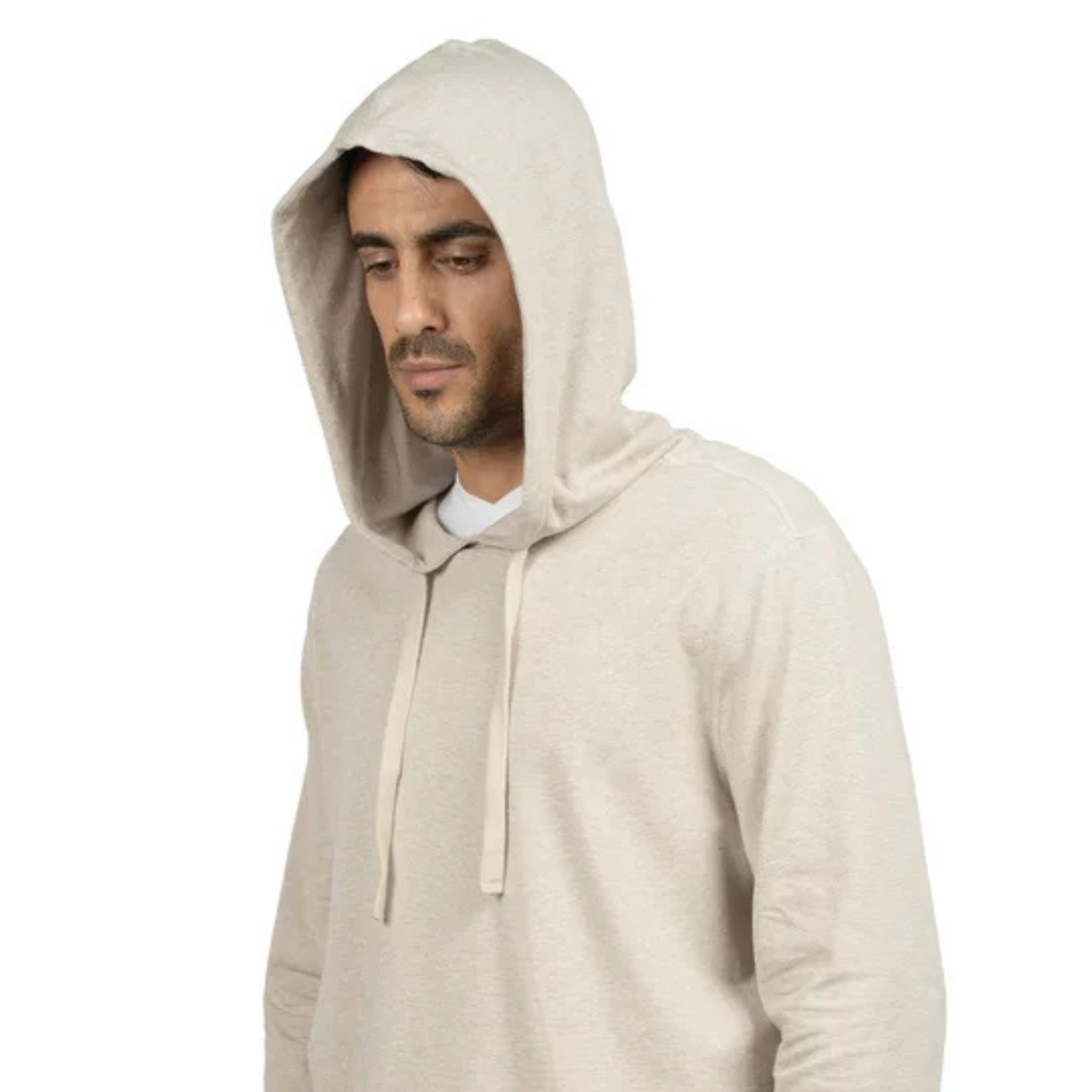 JACHS NEW YORK - Chandail Léger à Capuchon pour Homme-Mens-Lightweight-Pullover-Hoodie-Beige-1976654-1995254
