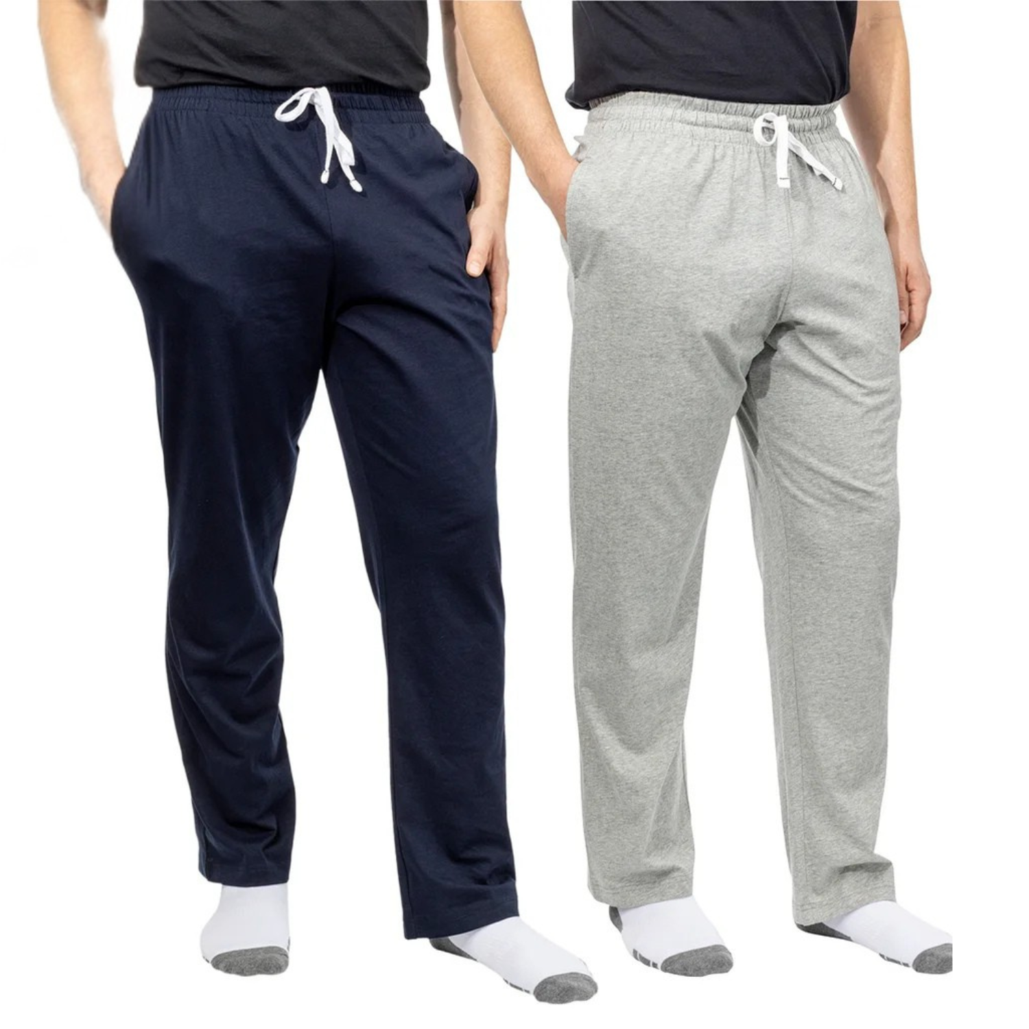 TOMMY HILFIGER - Paquet de 2 Pantalons en Jersey pour Homme-Mens-2-pack-Jersey-Pant-2966011-2010686-Marine-gris-navy-grey