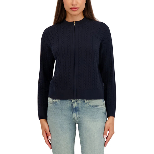NAUTICA JEANS - Cardigan à Torsades pour Femme-Womens-Cable-Cardigan-Marine-Bleu-Navy-Blue-1951518-1955823