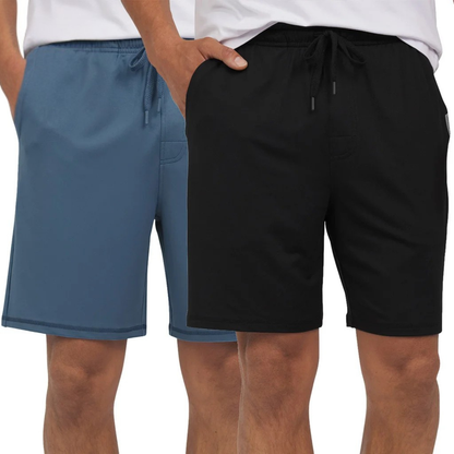 EDDIE BAUER - Paquet de 2 Shorts pour Homme-Mens-2-pack-shorts-Noir-Bleu-Black-blue-6363624-2000187