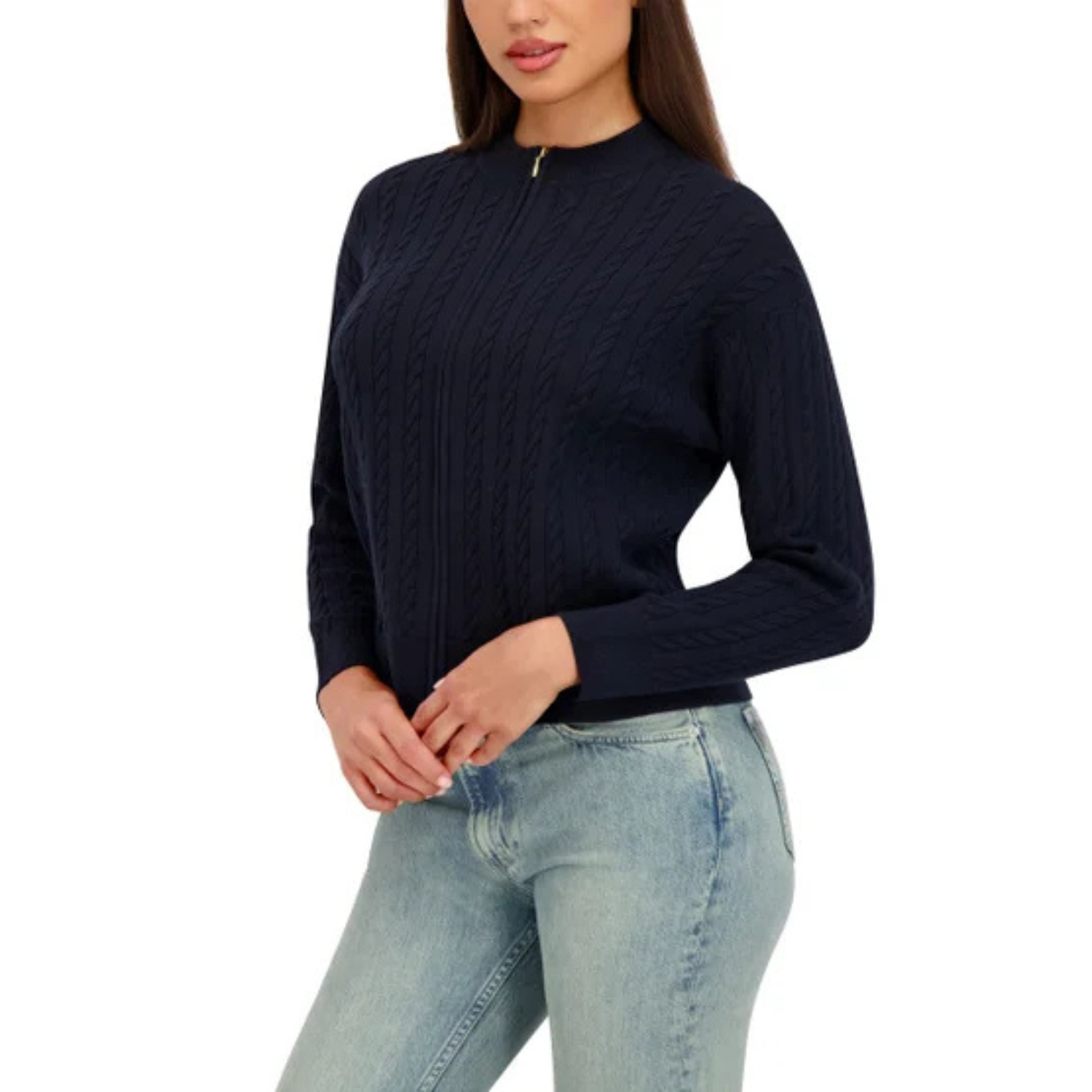 NAUTICA JEANS - Cardigan à Torsades pour Femme-Womens-Cable-Cardigan-Marine-Bleu-Navy-Blue-1951518-1955823