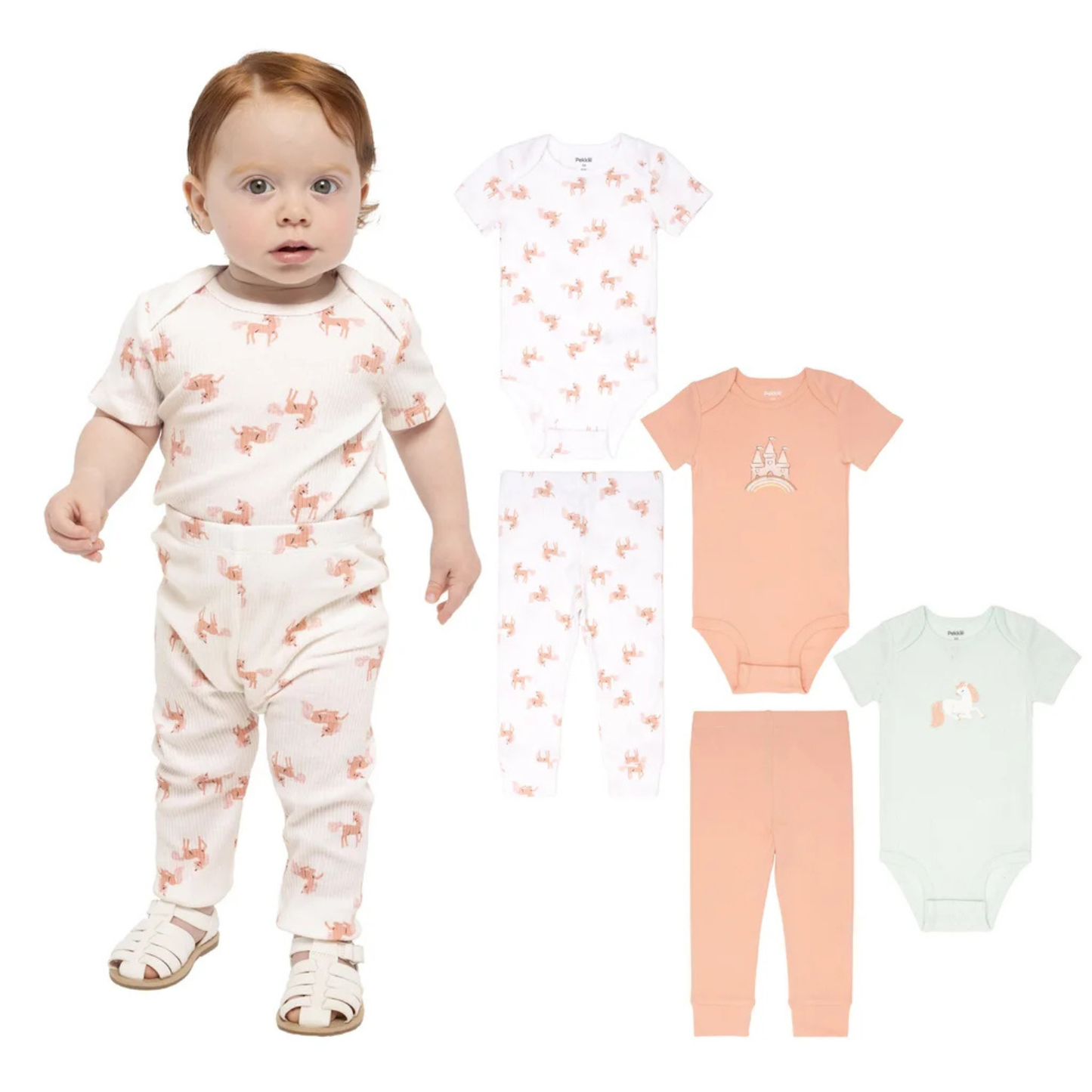 PEKKLE - Ensemble de 5 Pièces pour Enfant-Kids-5-piece-starter-set-blanc-pêche-lime-White-peach-1927300-1974586
