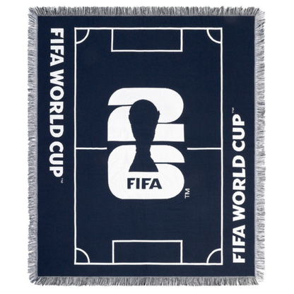 FIFA - Jeté en Tapisserie-Tapestry-throw-Marine-Blanc-Navy-white-1991361