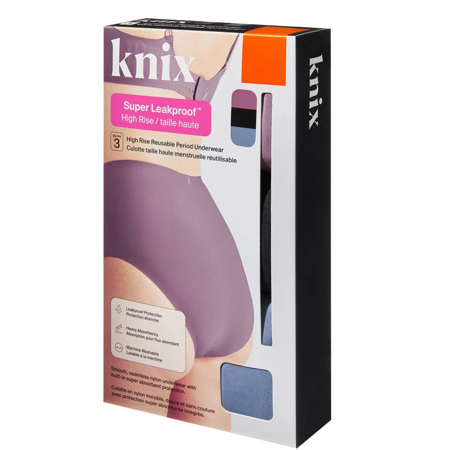 KNIX - Paquet de 3 Culottes Menstruelles Réutilisables-3-Pack-Reusable-Period-Underwear-Multi-2945520-1951689
