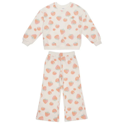 PEKKLE - Ensemble 2 Pièces pour Fille-Girls-2-piece-jogger-set-Blanc-crème-Fraise-white-cream-strawberry-1168899-1981678