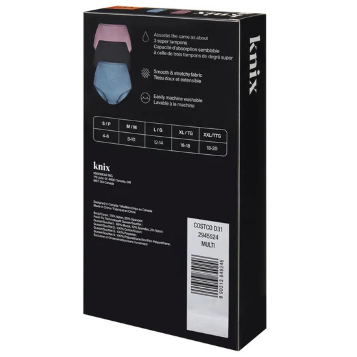 KNIX - Paquet de 3 Culottes Menstruelles Réutilisables-3-Pack-Reusable-Period-Underwear-Multi-2945520-1951689