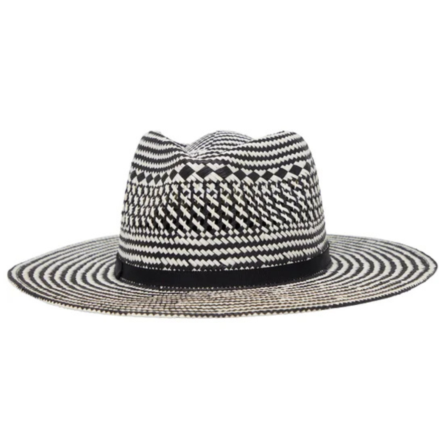 BANANA REPUBLIC - Chapeau en Paille pour Femme-Womens-Straw-Hat-Beige-Noir-Ligné-Black-Stripe-1972749-1983039