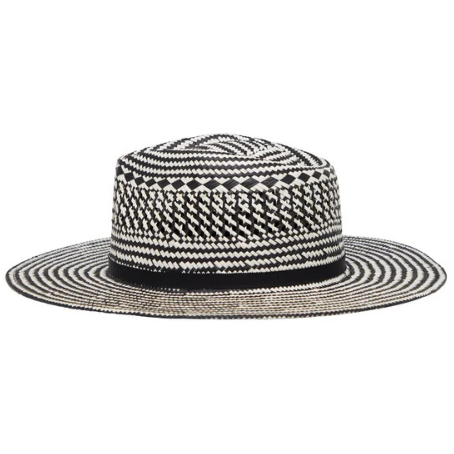 BANANA REPUBLIC - Chapeau en Paille pour Femme-Womens-Straw-Hat-Beige-Noir-Ligné-Black-Stripe-1972749-1983039