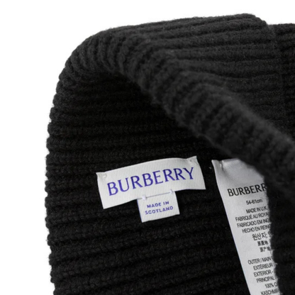 BURBERRY - Bonnet en Cachemire Côtelé-Ribbed-Cashmere-beanie-Noir-Black-1951086