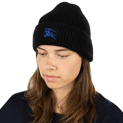 BURBERRY - Bonnet en Cachemire Côtelé-Ribbed-Cashmere-beanie-Noir-Black-1951086