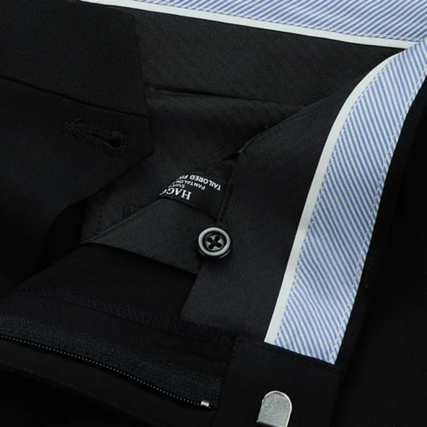 HAGGAR - Pantalon de Complet pour Homme-Mens-Suit-Pant-Noir-Black-1885300-1885301-1885302-1885303-1885304-1988169
