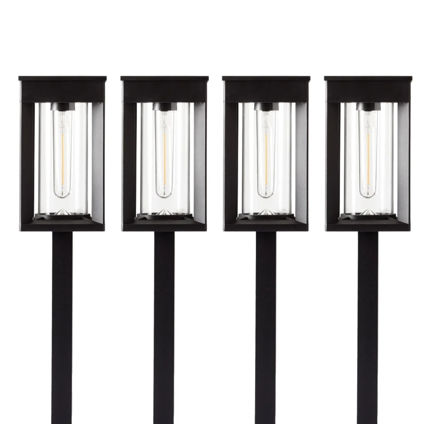 NATURALLY SOLAR - Ensemble de 4 Luminaires Solaires de Parterre à Del-4-pack-Solar-LED-Pathway-Lights-1937955