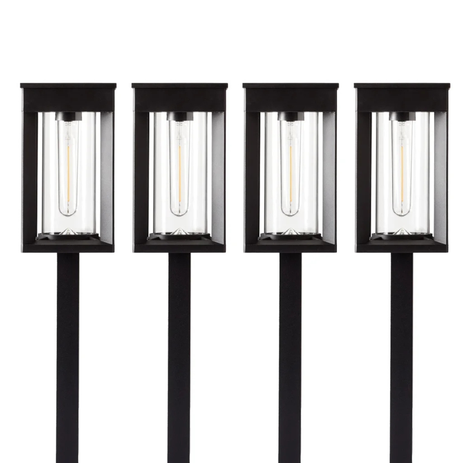 NATURALLY SOLAR - Ensemble de 4 Luminaires Solaires de Parterre à Del-4-pack-Solar-LED-Pathway-Lights-1937955