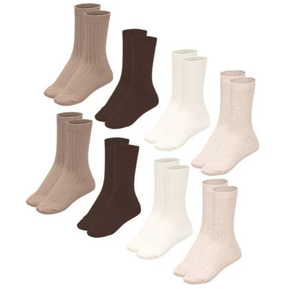 BANANA REPUBLIC - Paquet de 8 Paires de Chaussettes pour Femme-Womens-8-pairs-classic-crew-socks-beige-1960668