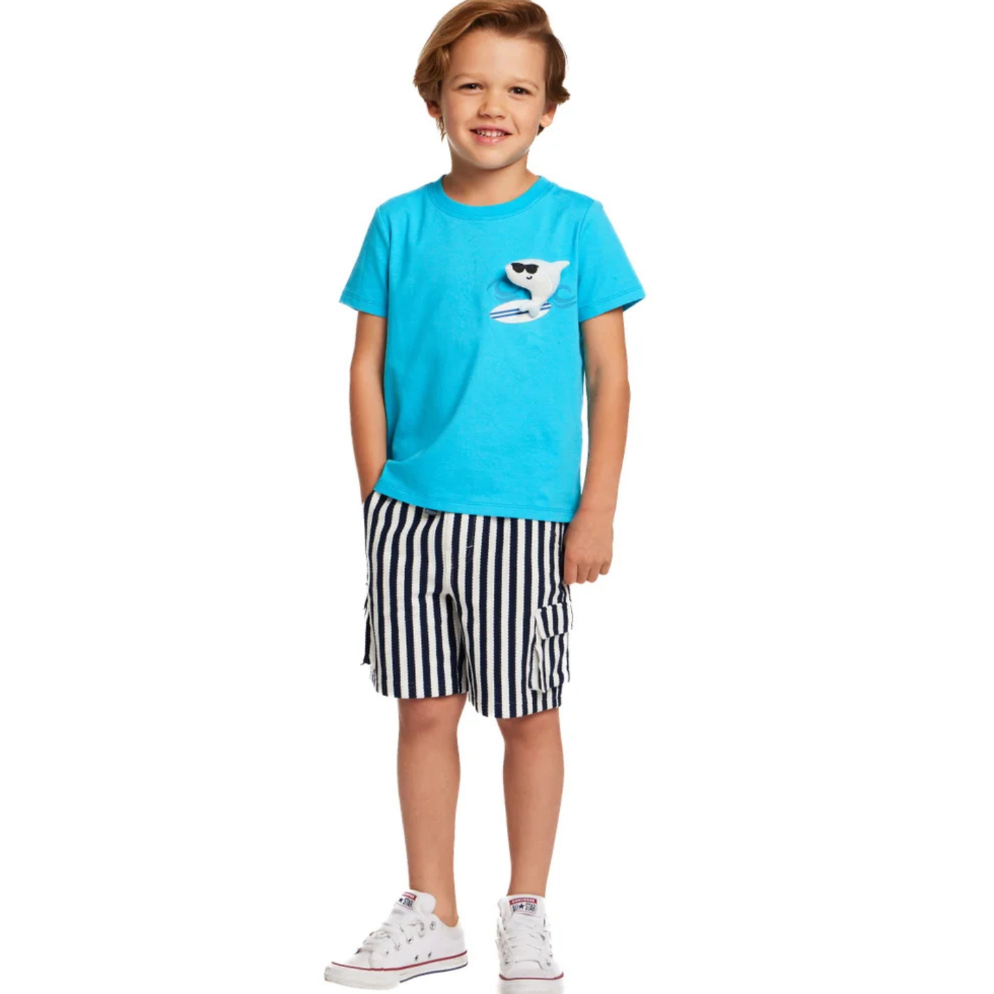 ANDY & EVAN - Ensemble 2 Pièces pour Garçon-Boys-2-piece-set-Bleu-Rayure-poisson-Blue-stripe-Fish-5581414-1991717