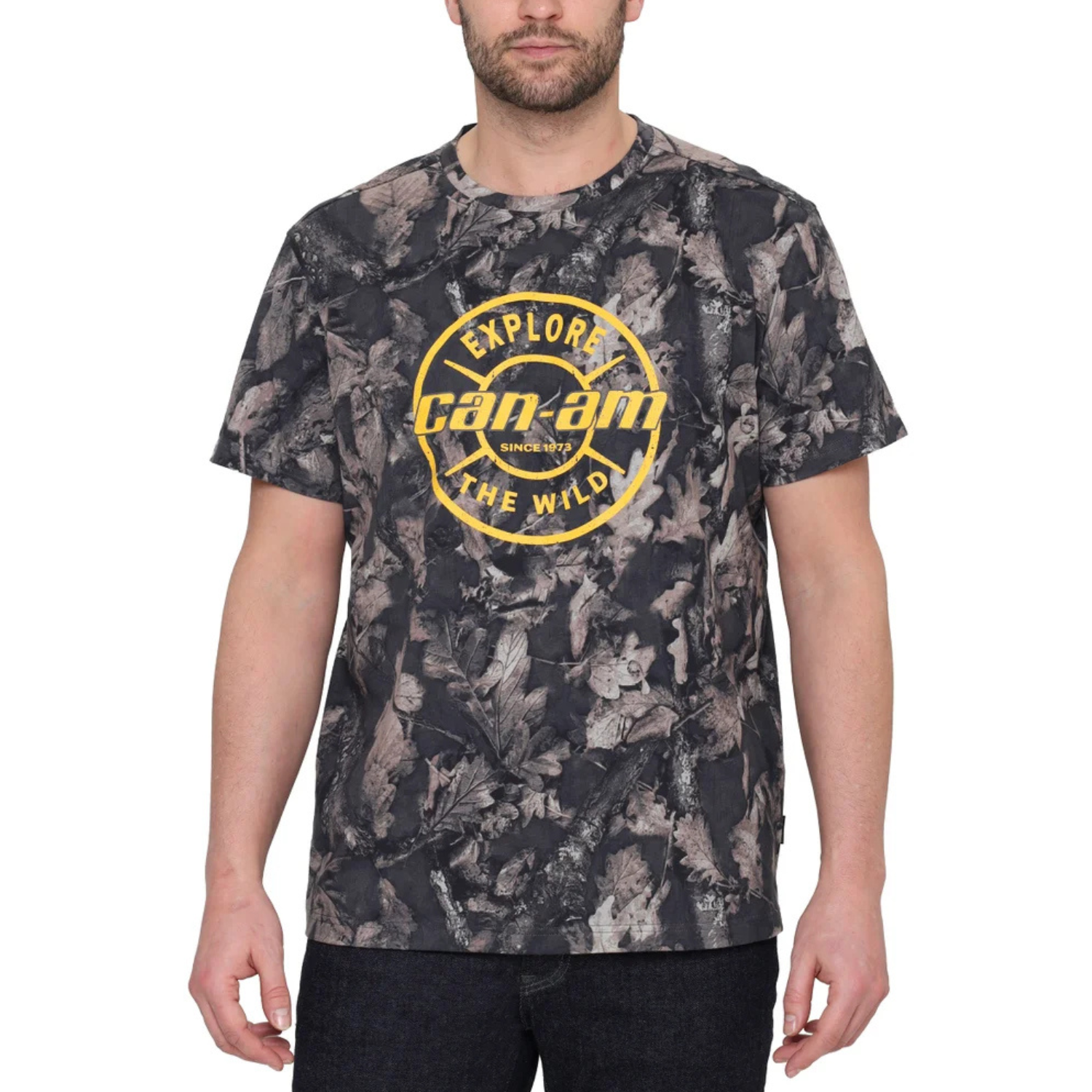 CAN-AM - Chandail Manches Courtes pour Homme-Mens-tshirt-Camouflage-Gris-Brun-Grey-Brown-1997335-2008521